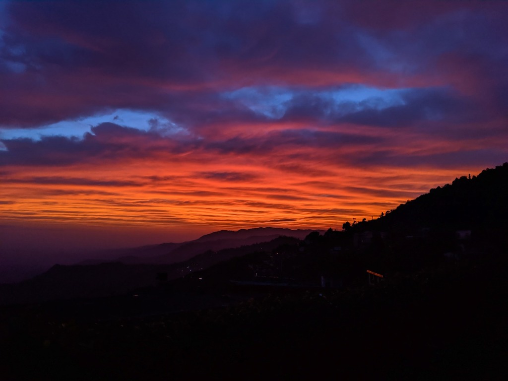 sunset at darjeeling