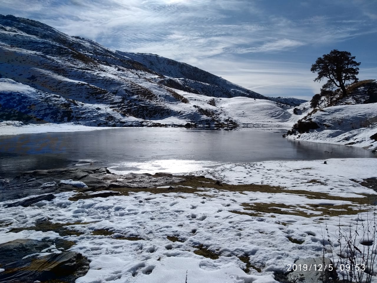 brahmatal lake in december 2019