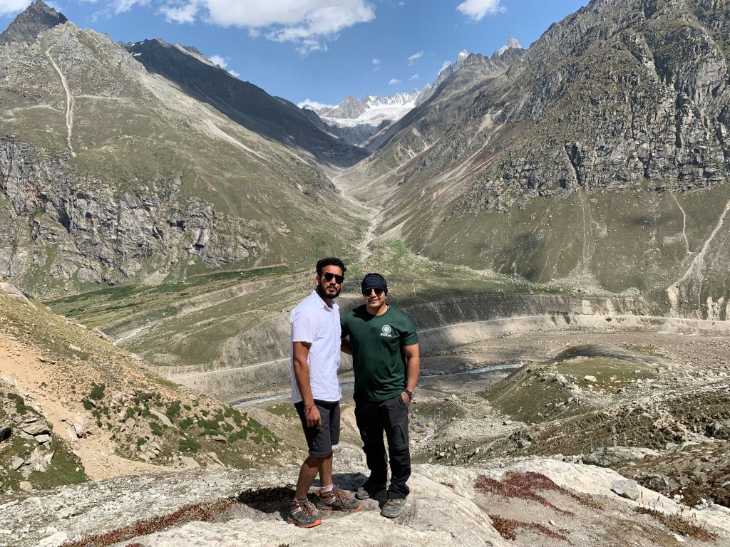 trekkers at hampta pass