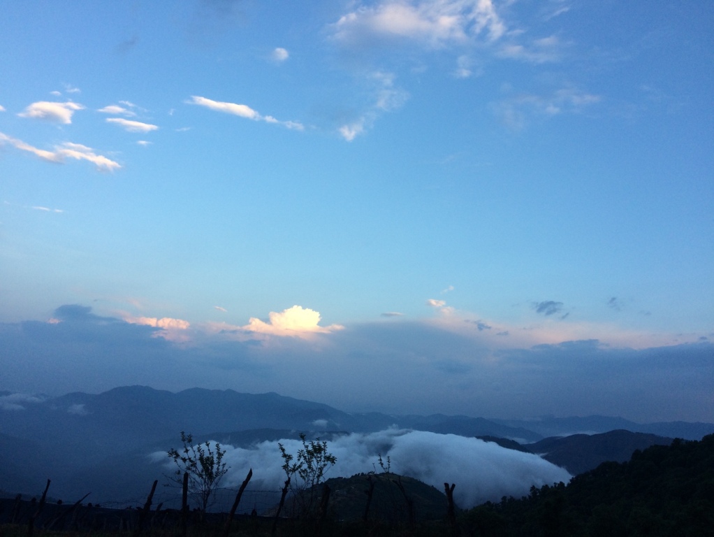 nag tibba basecamp sunset view