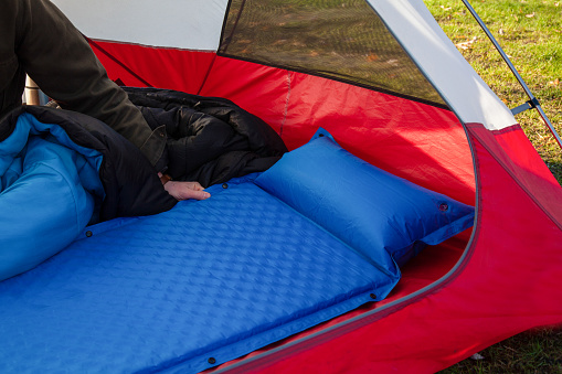 tent sleeping pads while camping