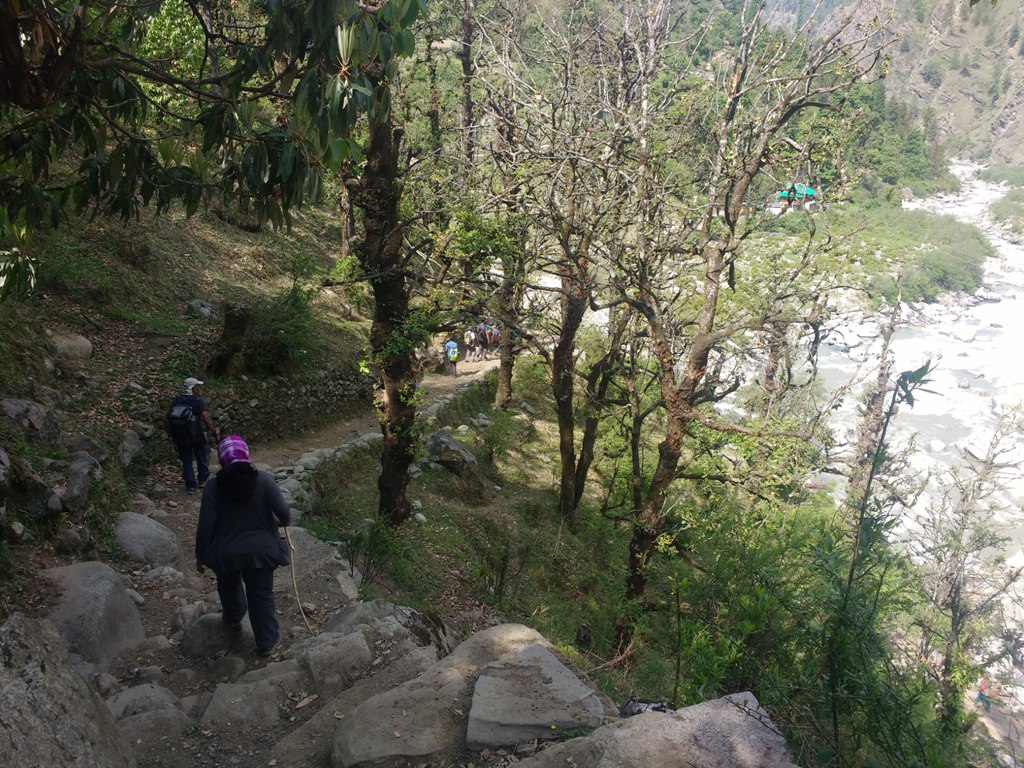 walking back to taluka